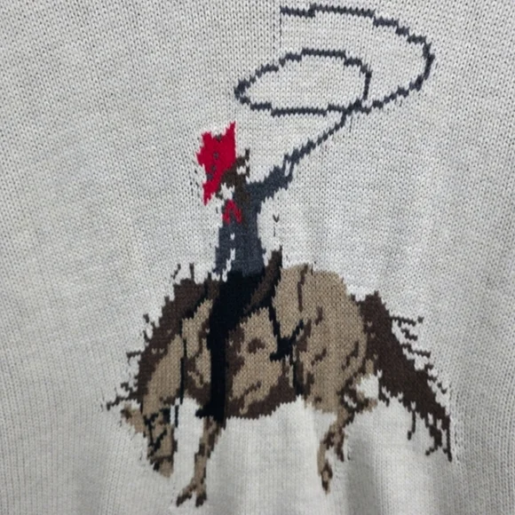 NWT Abercrombie & Fitch Madeline Cowgirl Crewneck Sweater Western Knit Size Sm - Picture 6 of 16